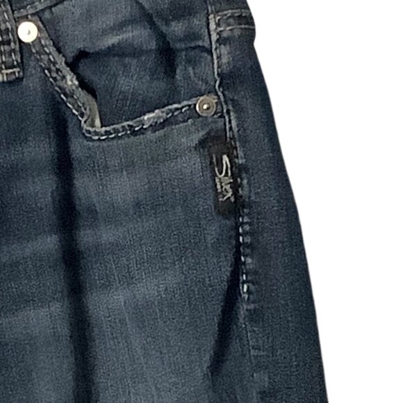 Silver Jeans Co. Womens Skinny Dark Wash Denim Jeans Size 32 Waist 28 Inseam - Picture 7 of 7